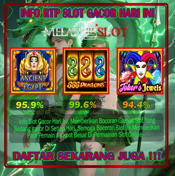 MELATIWIN Slot Terbaik Jackpot Sensasional Indonesia